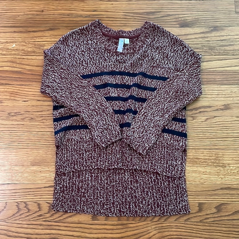 Red and navy striped Alya sweater size s